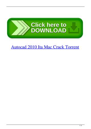 Torrent Autocad 2010 For Mac Os